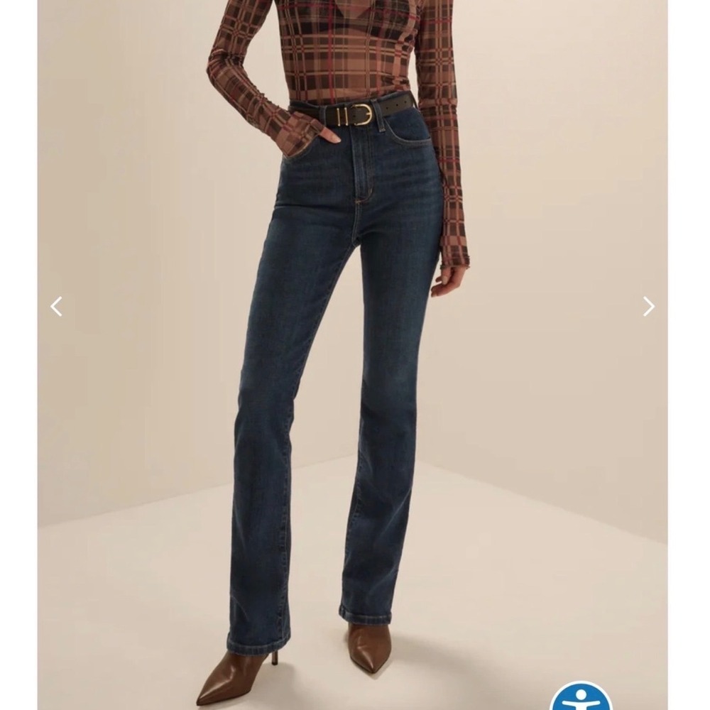 Favorite Daughter The Valentina Bootcut Jeans Woodside Super High Rise Mini - 24